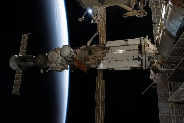NASA image: The International Space Station’s Roscosmos segment shows 