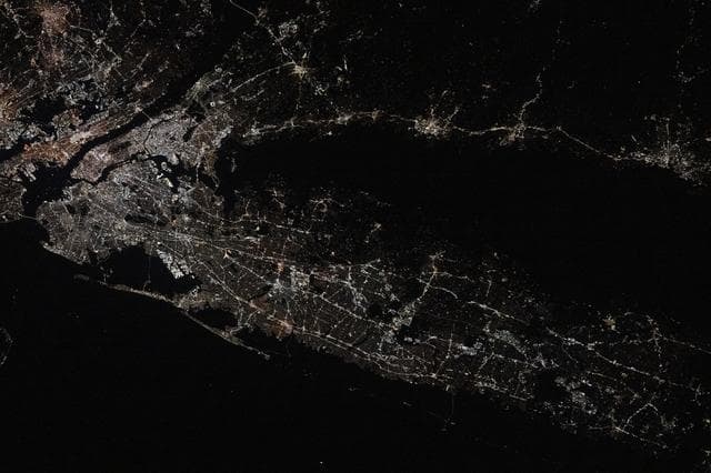 NASA image: Long Island, New York—the most populous island in the United States