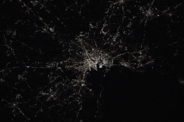 NASA image: Boston, Massachusetts—home to America's first public park, public school, and subway system