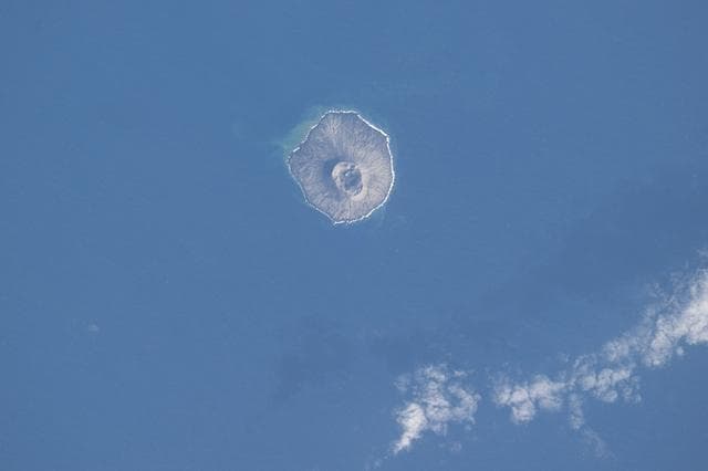 NASA image: Nishinoshima Island, part of Japan's Volcano Islands chain