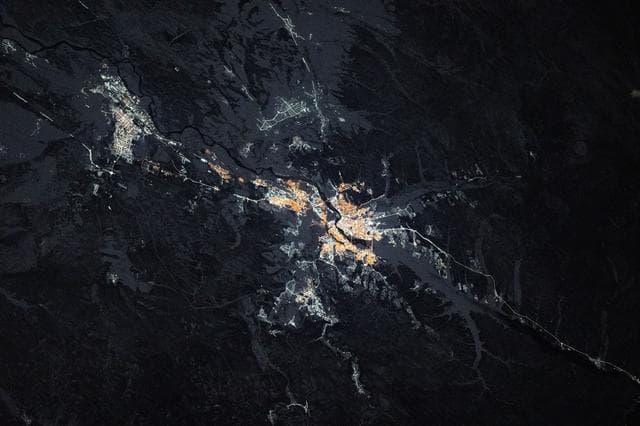 NASA image: The culturally vibrant city of Irkutsk, Russia, is split by the Angara River