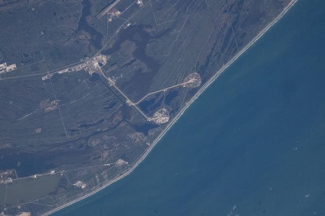 NASA image: NASA's Kennedy Space Center with Artemis II on the Launch Pad