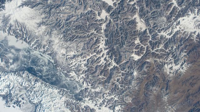 NASA image: The frozen Khuvsgul Lake in Mongolia