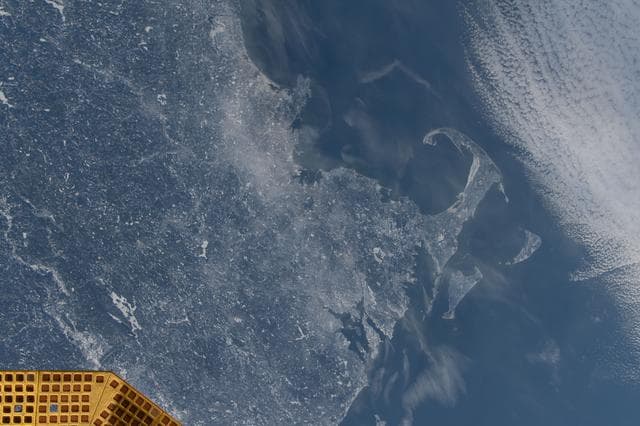 NASA image: The wintry landscape of the southern New England region of the United States