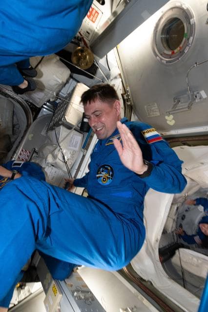 NASA image: Roscosmos cosmonaut Andrey Fedyaev enters the International Space Station