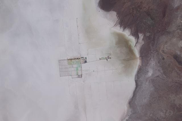 NASA image: The Salar de Uyuni in Bolivia is the world's largest salt flat