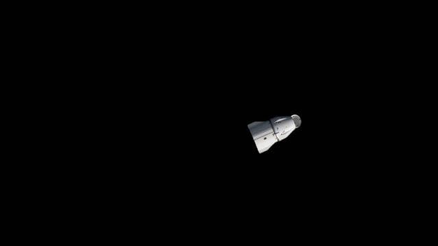 NASA image: A SpaceX Dragon spacecraft departs the International Space Station