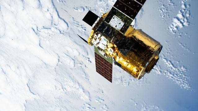 NASA image: The HTV‑X1 cargo spacecraft from JAXA departs the International Space Station