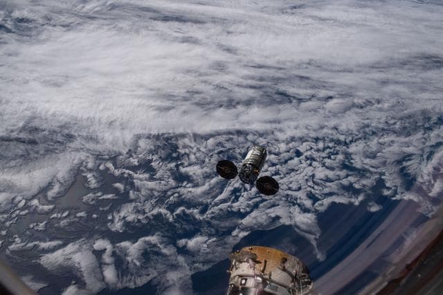 NASA image: The Cygnus XL cargo spacecraft departs the International Space Station