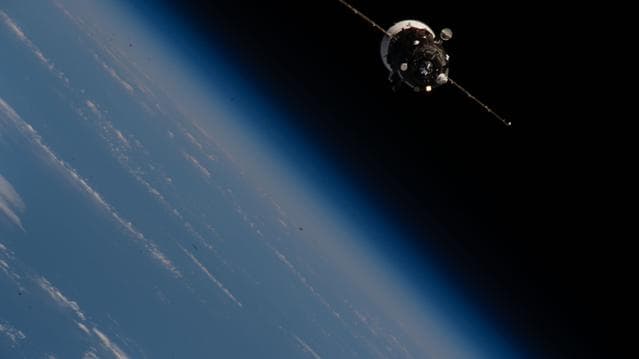 NASA image: Progress 94 approaches the International Space Station for Docking