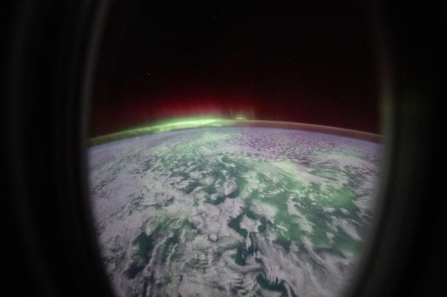 NASA image: The aurora australis glows above the Indian Ocean