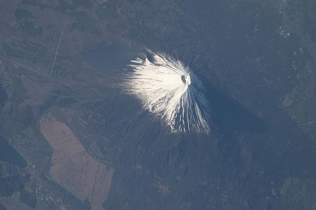 NASA image: Mount Fuji is pictured from the International Space Station