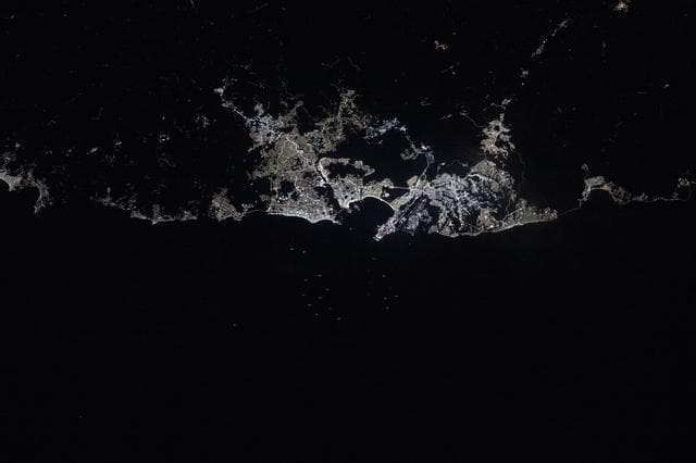 NASA image: Vitoria lights up the eastern Atlantic coast of Brazil