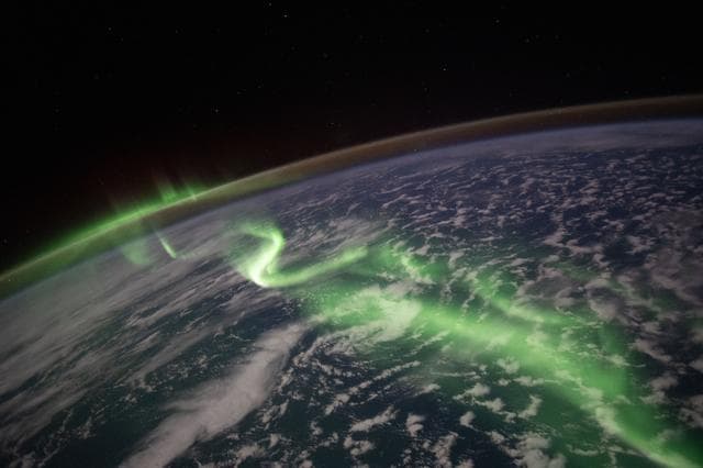 NASA image: The aurora australis arcs across the Indian Ocean south of Perth, Australia