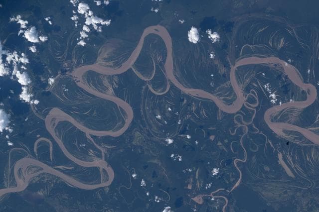 NASA image: The Ucayali River in the lowland Amazon rainforest of central Peru