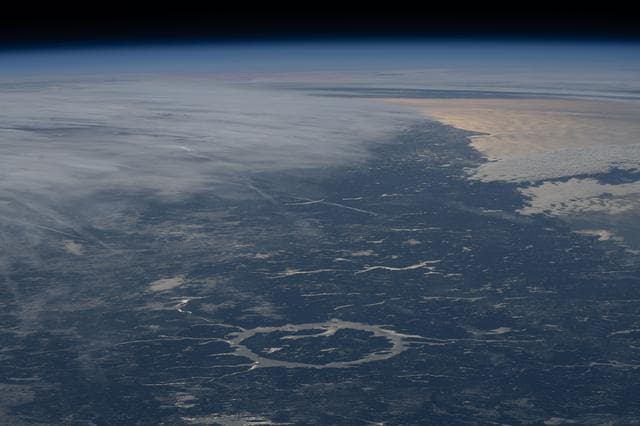 NASA image: Canada's Manicouagan Crater, located in the province of Quebec