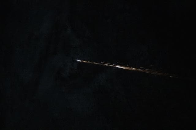 NASA image: A piece of unidentified space debris is pictured from the International Space Station