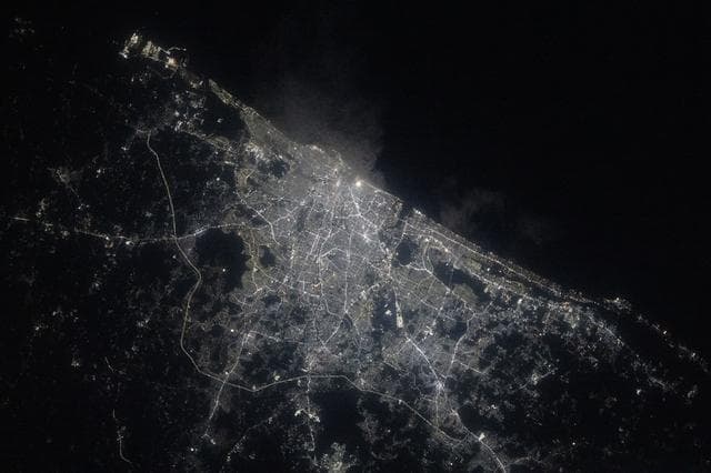 NASA image: Chennai, on India's southern coast along the Bay of Bengal