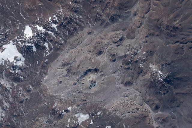 NASA image: Argentina's Corona del Inca, a volcanic caldera formed about 520,000 years ago