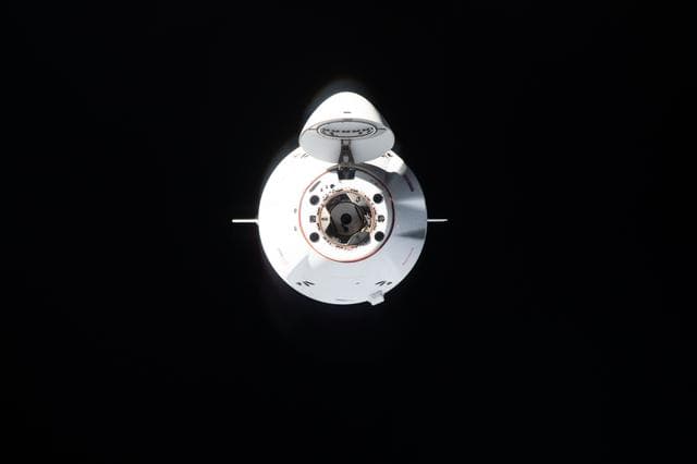 NASA image: A SpaceX Dragon cargo spacecraft approaches the International Space Station