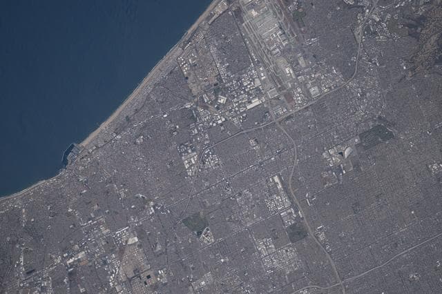 NASA image: Los Angeles International Airport on Southern California's Pacific coastline
