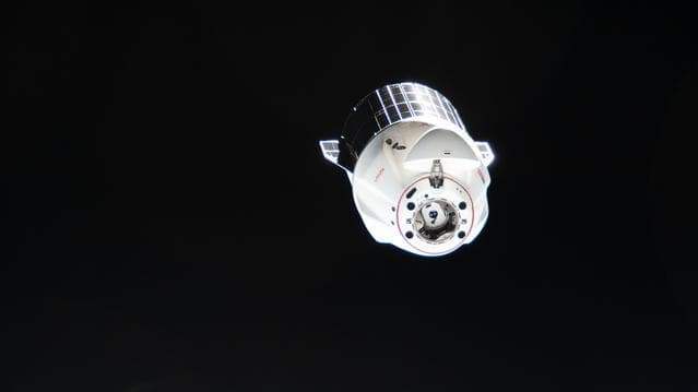 NASA image: A SpaceX Dragon cargo spacecraft departs from the International Space Station
