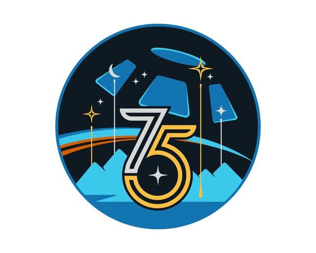 NASA image: The official mission insignia of the Expedition 75 crew aboard the International Space Station