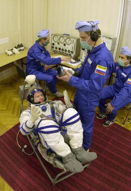 NASA image: Various views of Expedition One crewmembers in Russia