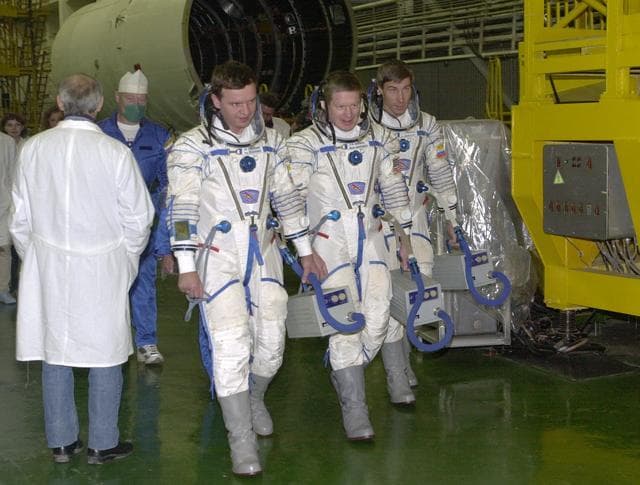 NASA image: Various views of Expedition One crewmembers in Russia