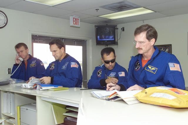 NASA image: STS-97 crew departure for KSC
