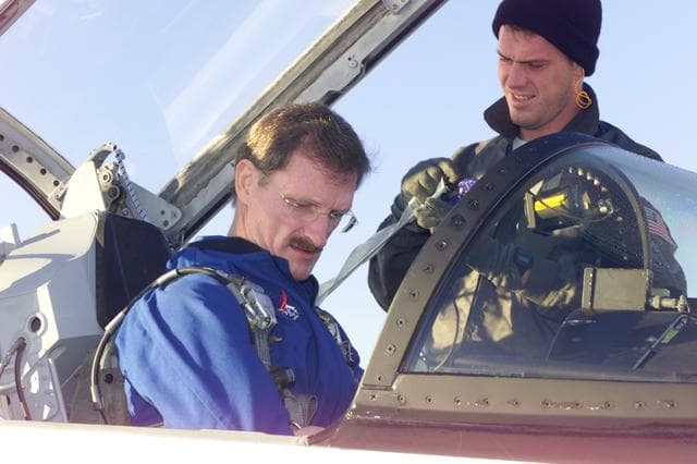 NASA image: STS-97 crew departure for KSC