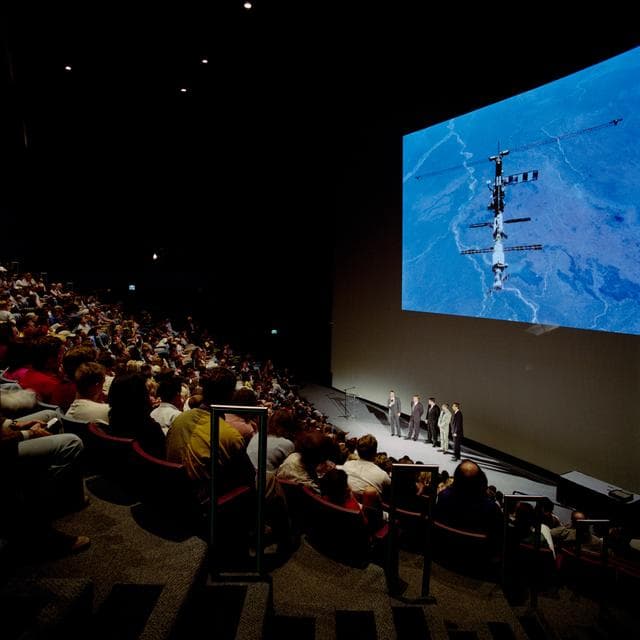 NASA image: Individuals view ISS