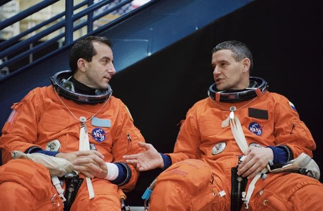 NASA image: STS-111 & Expedition 5 preflight training in the SVMF