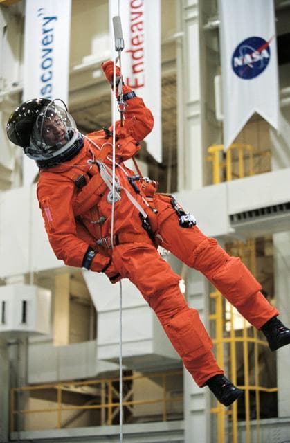 NASA image: STS-112 Preflight Emergency Egress Training