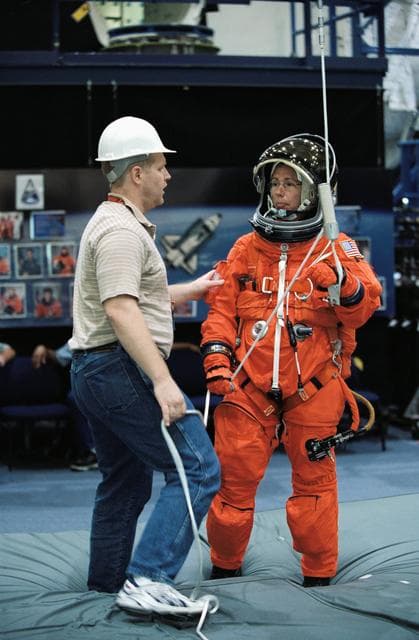 NASA image: STS-112 Preflight Emergency Egress Training