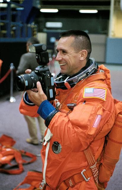 NASA image: Preflight Coverage of the STS-112 and  Expedition 8 Crew during Egress Training