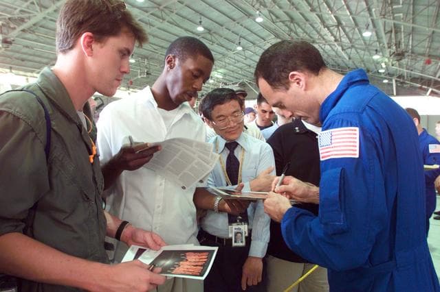 NASA image: STS-109 Crew Return Ceremony at Ellington Field