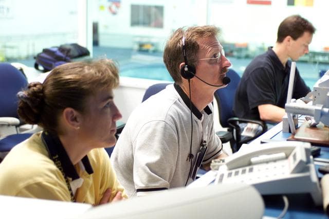 NASA image: STS-115 EVA training at the Neutral Buoyancy Laboratory (NBL)
