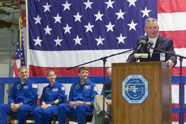 NASA image: STS-112 Crew Return, Ellington Field.