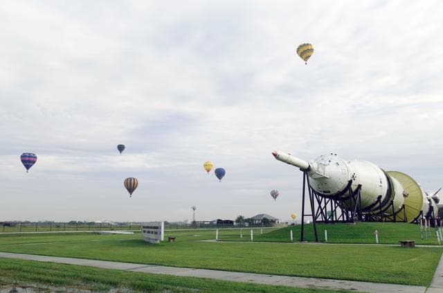NASA image: 2003 Ballunar Liftoff Festival Activities on the grounds of the Johnson Space Center.