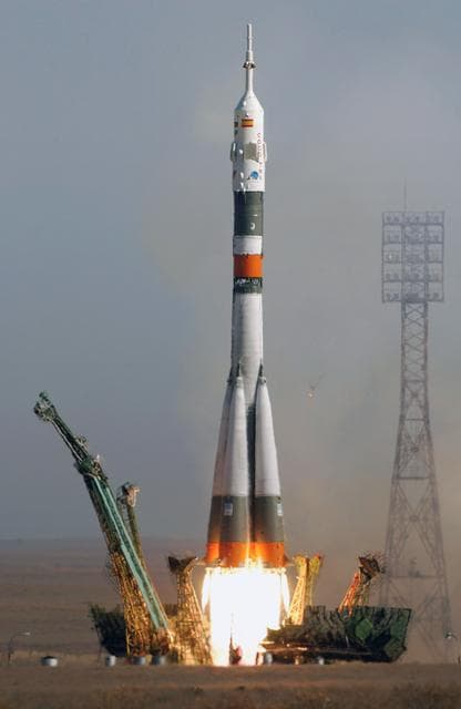 NASA image: Expedition 8 Soyuz TMA-3 launch from Baikonur Cosmodrome