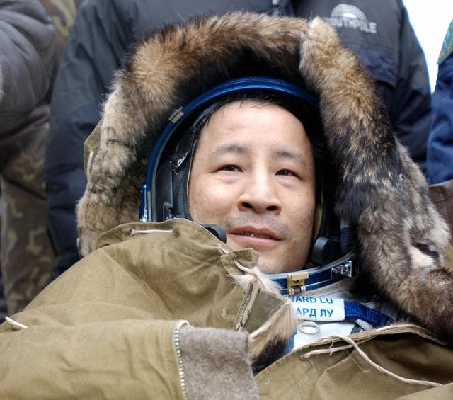 NASA image: Expedition 7 Science Officer Ed Lu after landing