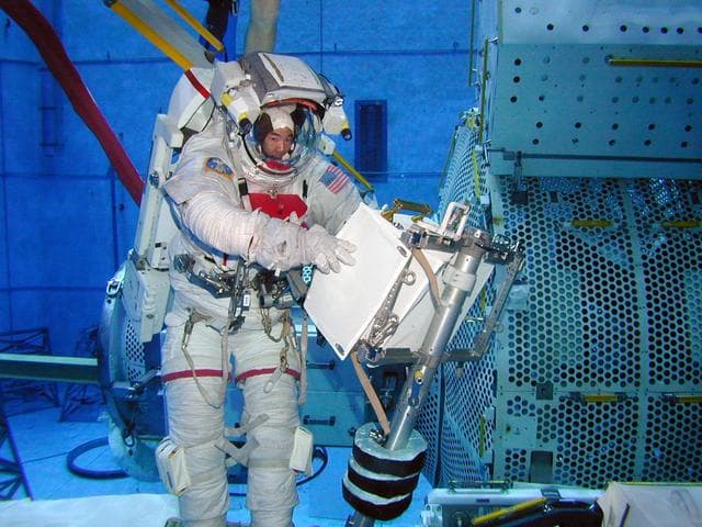 NASA image: STS-114 NBL training
