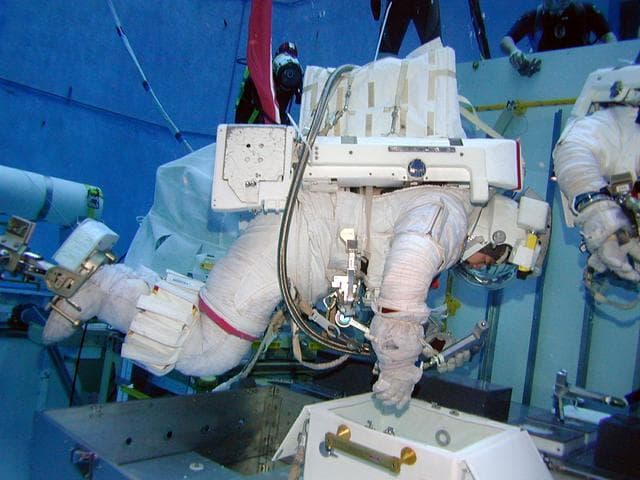 NASA image: STS-114 NBL training
