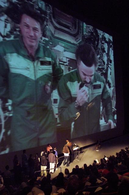 NASA image: Teaching From Space Downlink Event at Space Center Houston.