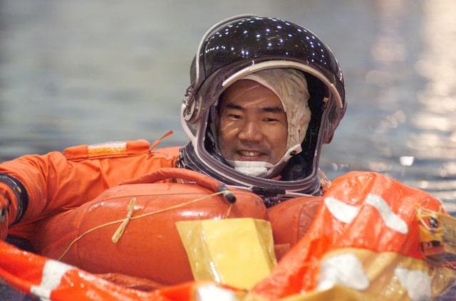 NASA image: STS-114 Water Survival Training at the NBL