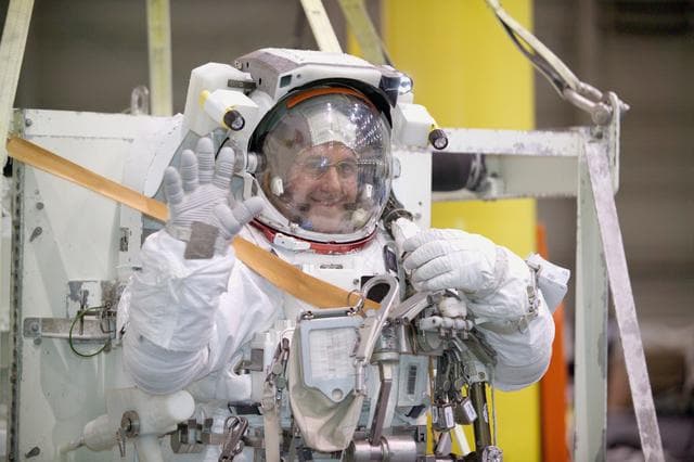 NASA image: STS-114 Media Day at the NBL