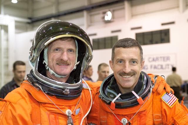 NASA image: STS-115 Preflight Training, water survival training at the NBL.