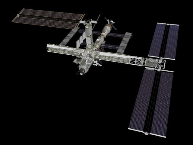 NASA image: ISS Configurations during STS-115, STS-116, and STS-117 from Expedition 14 Press Kit