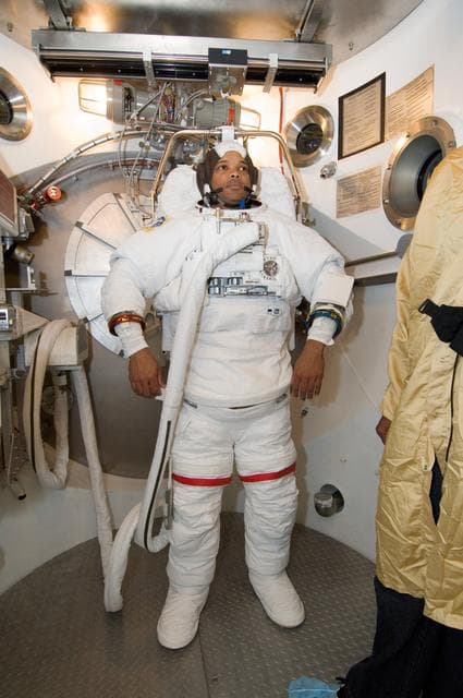 NASA image: Crew Station Airlock Training, STS-116, SSATA Chamber